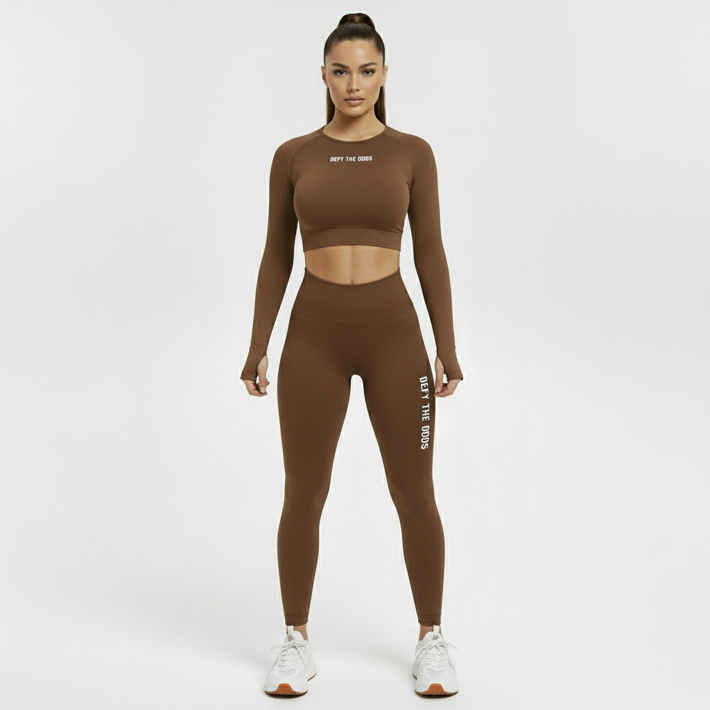 DEFY Brown Long Co-ord Set