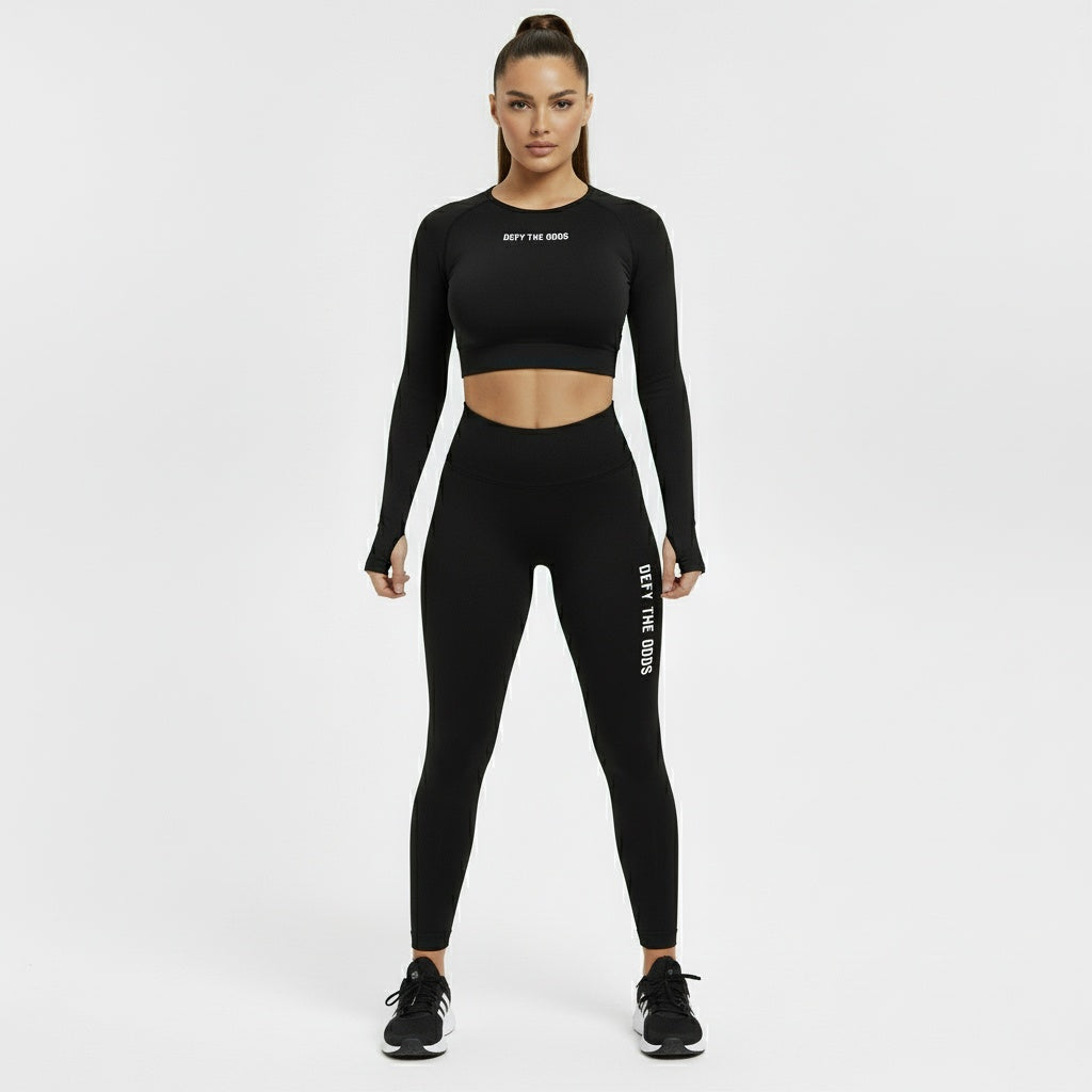 DEFY Black Longsleeve Top