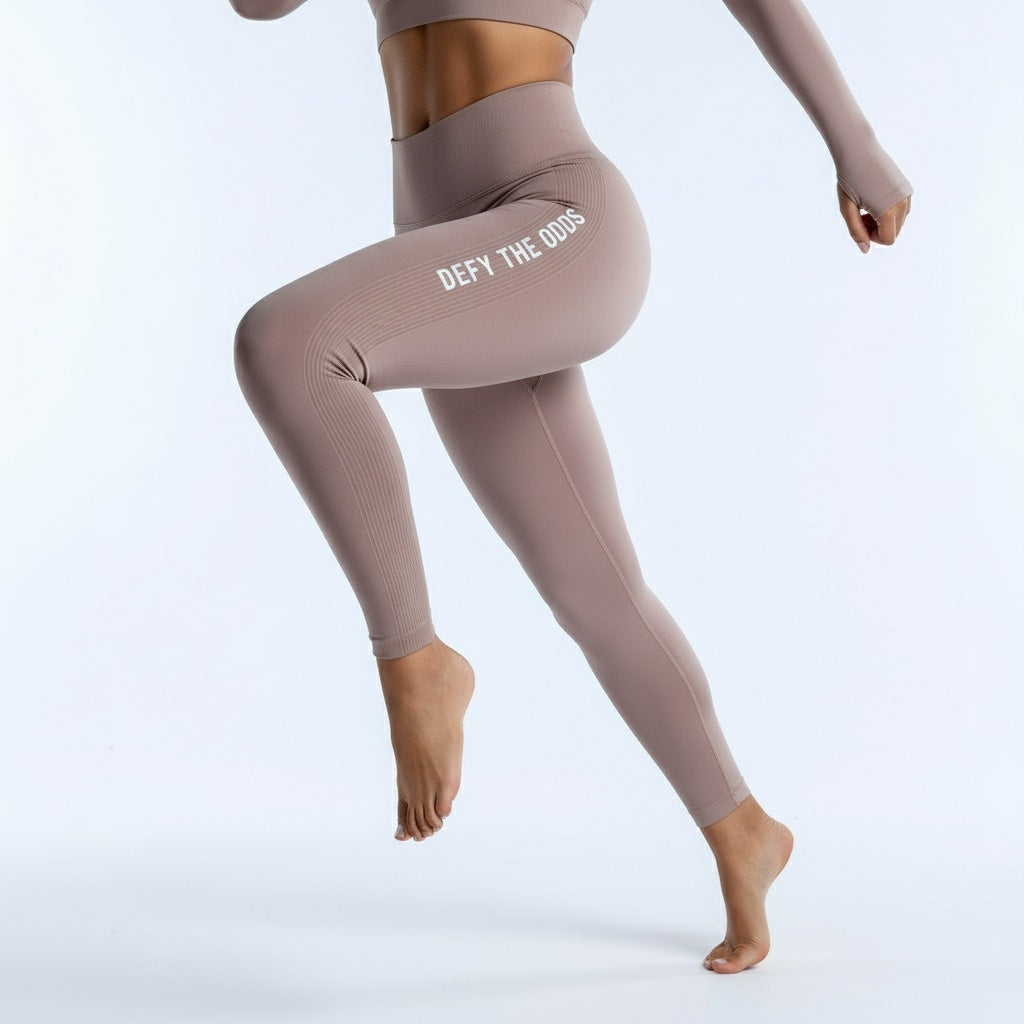 DEFY Light Taupe Open Back Long Co-ord Set