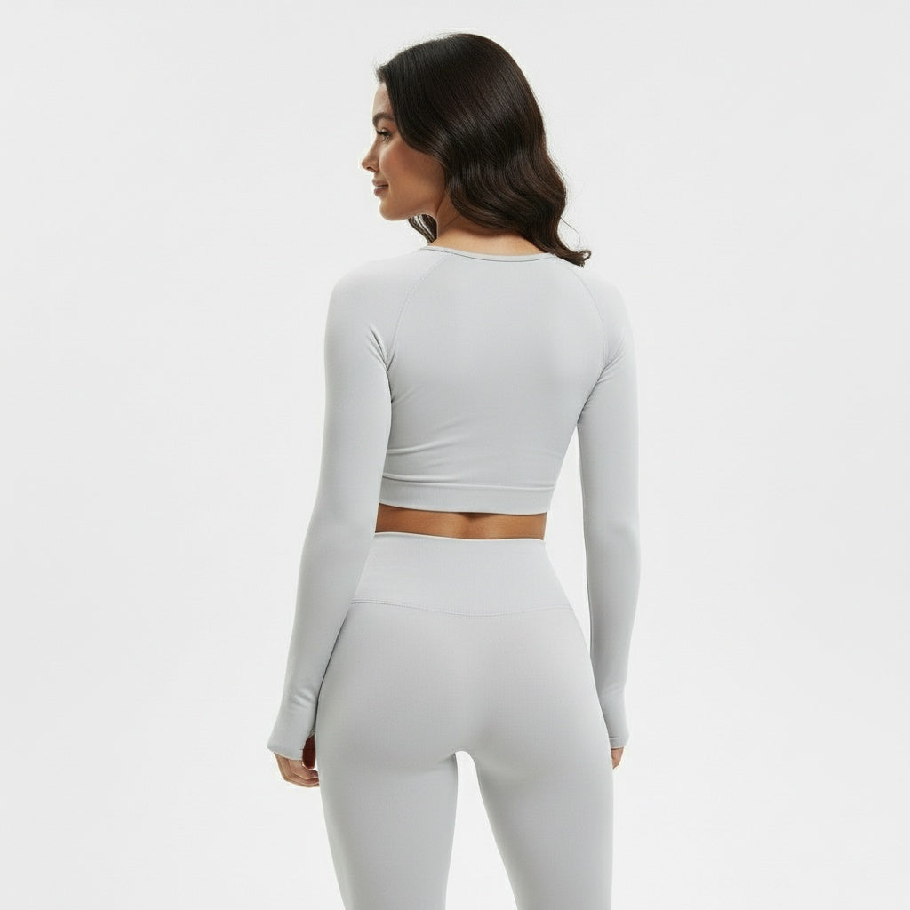 DEFY Light Grey Long Co-ord Set