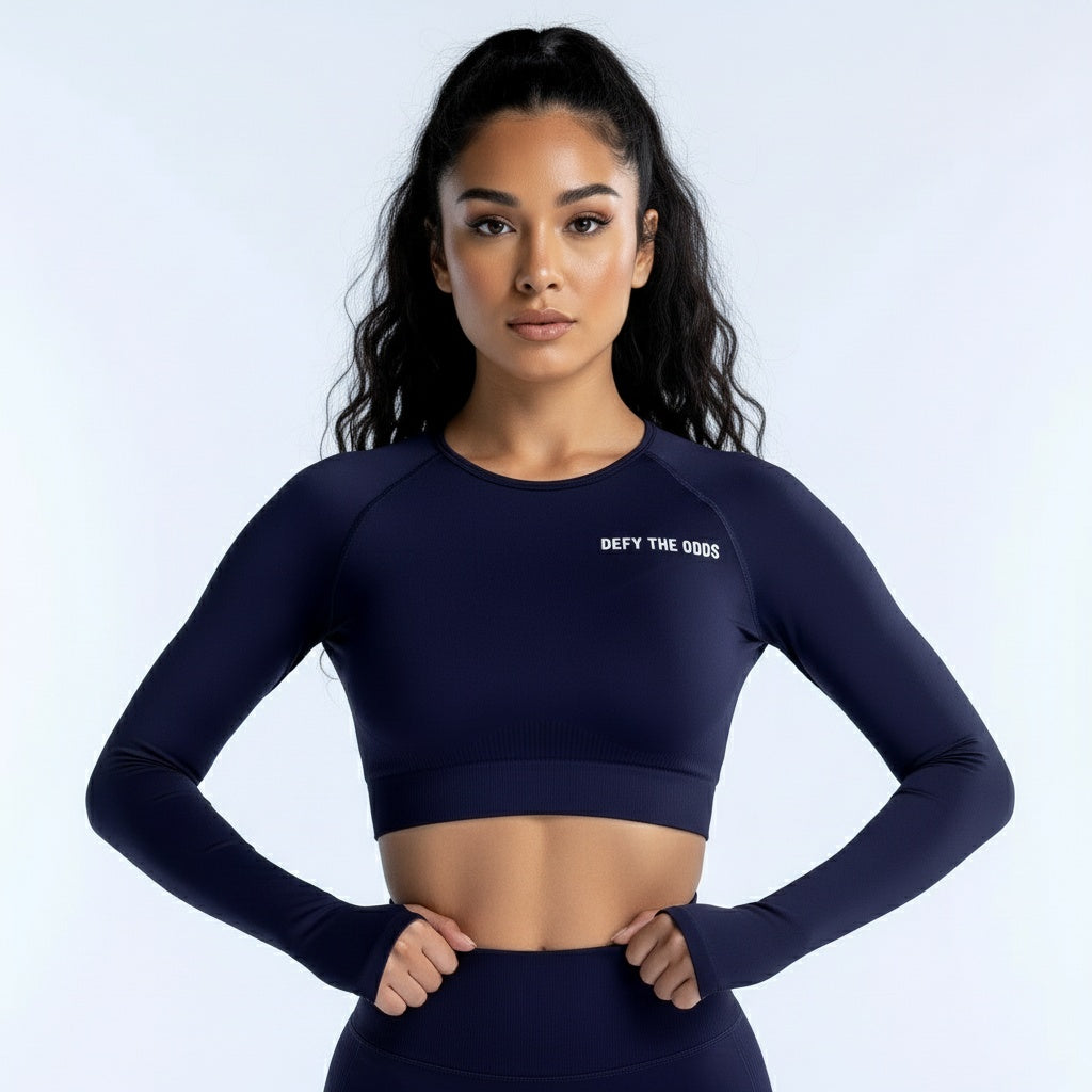 DEFY Dark Blue Open Back Long Co-ord Set