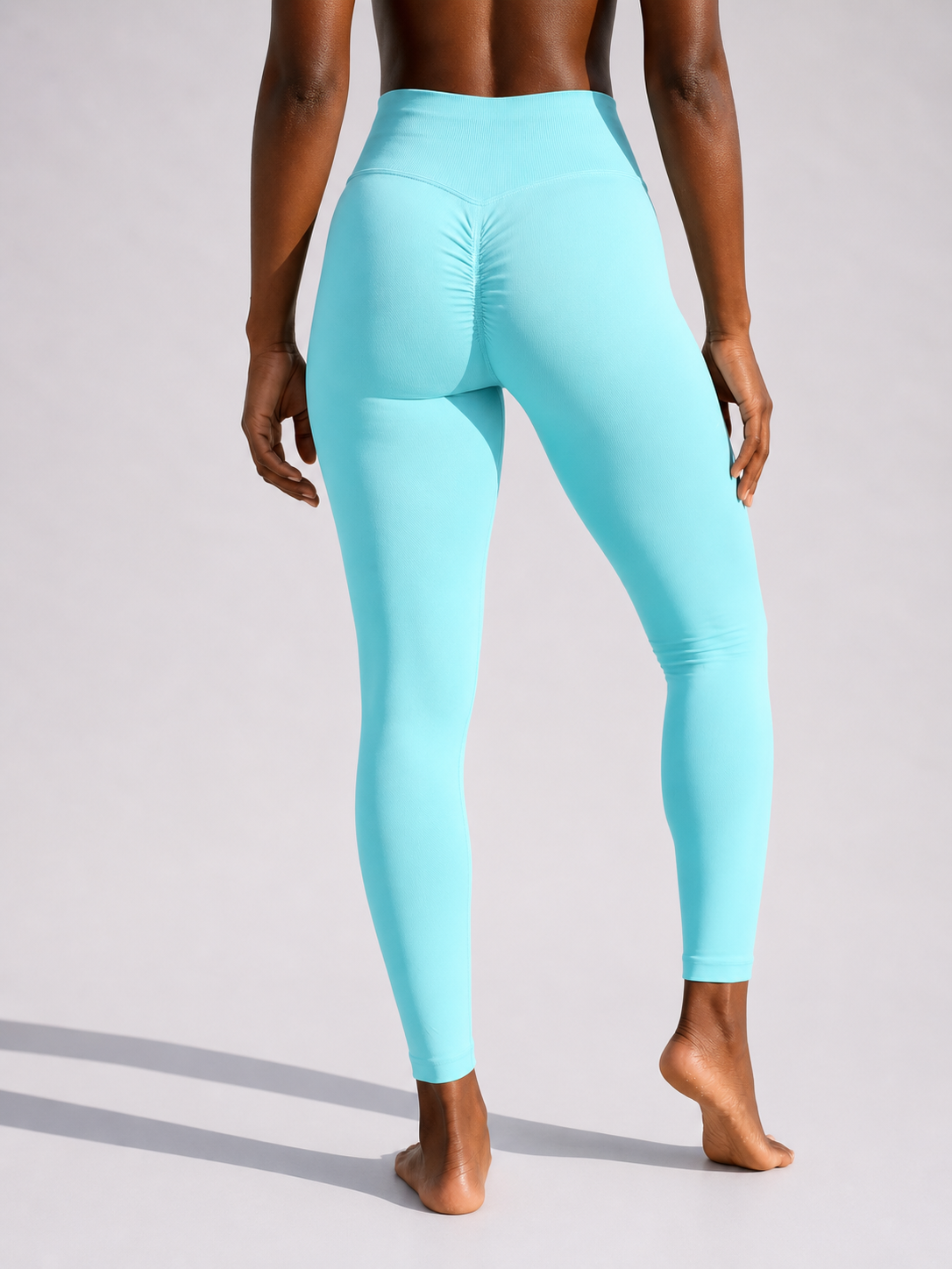 DEFY Aqua Blue Scrunch Leggings