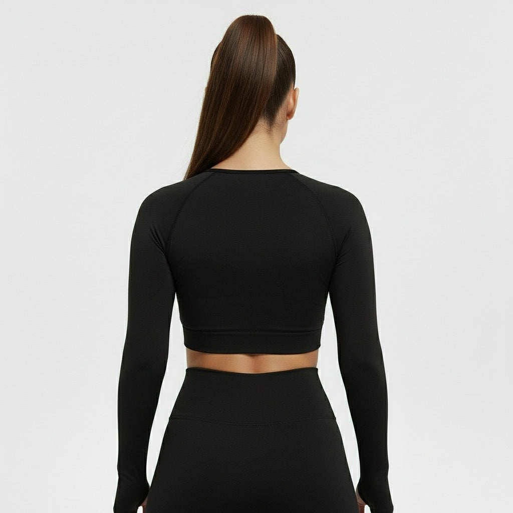 DEFY Black Longsleeve Top