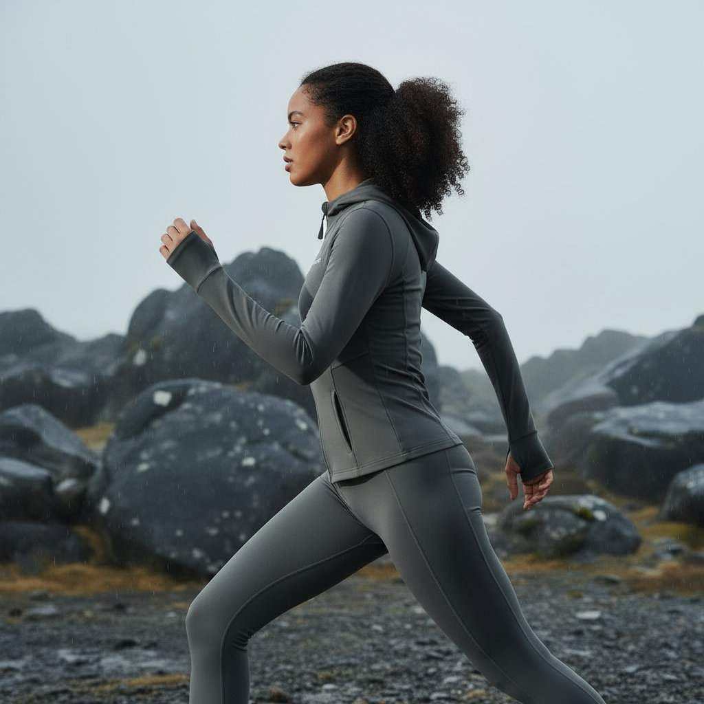 VIVI Zipper Hooded Vest Dark Grey