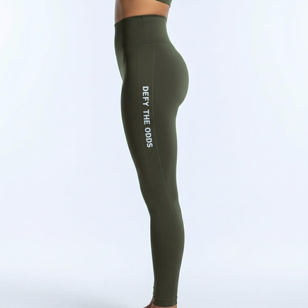 DEFY Olive Open Back Long Co-ord Set