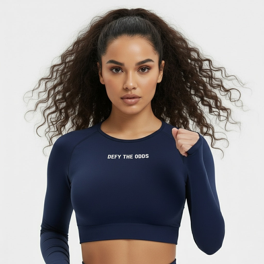 DEFY Dark Blue Short Longsleeve Co-ord Set