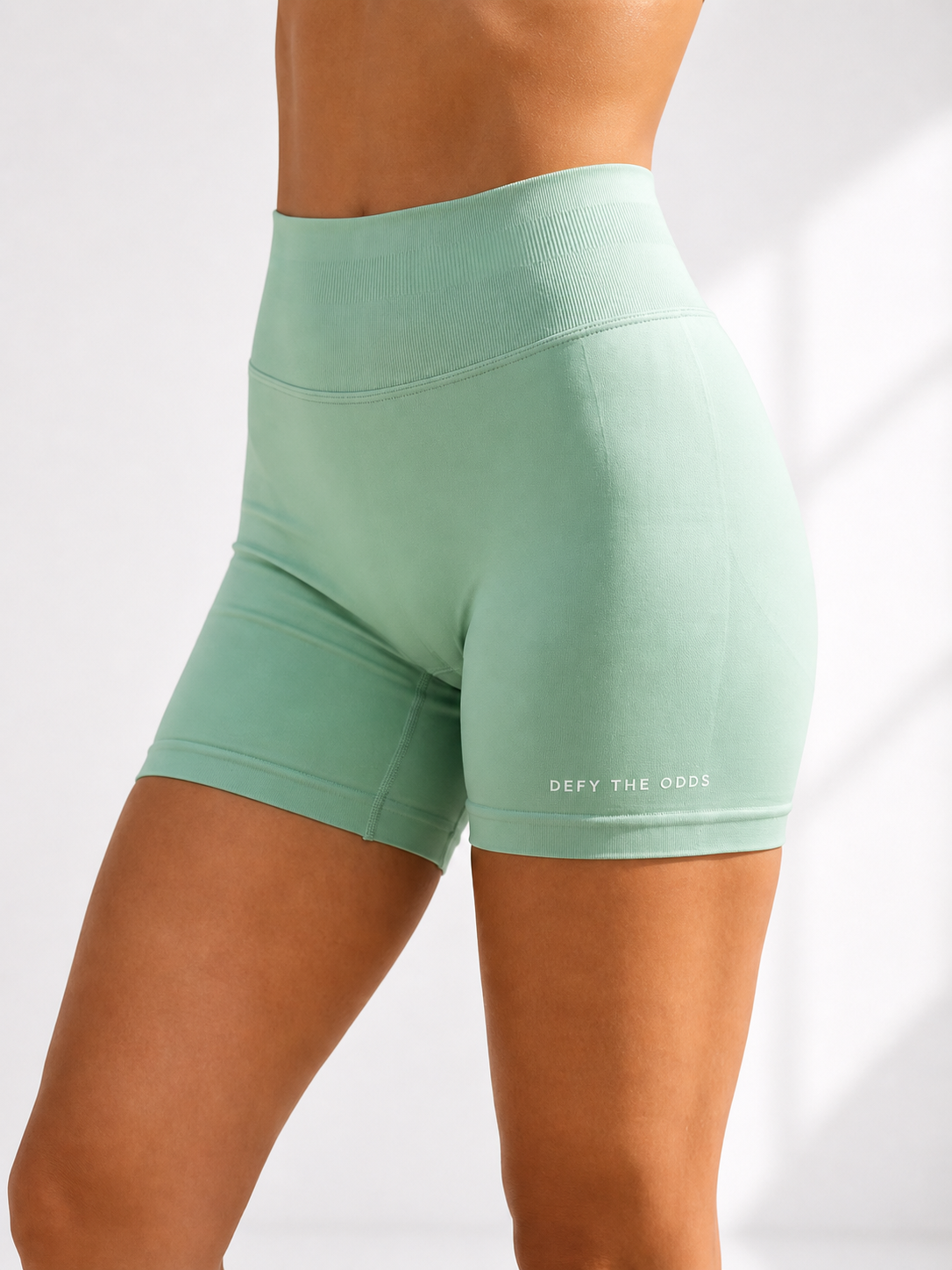 DEFY Green Mint Scrunch Shorts