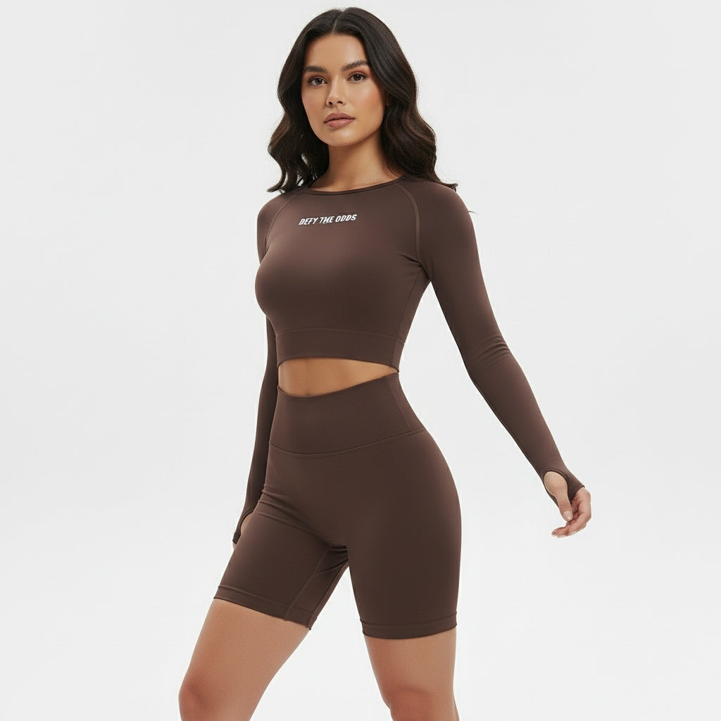 DEFY Brown Longsleeve Co-ord Set