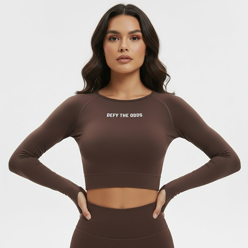 DEFY Brown Longsleeve Co-ord Set