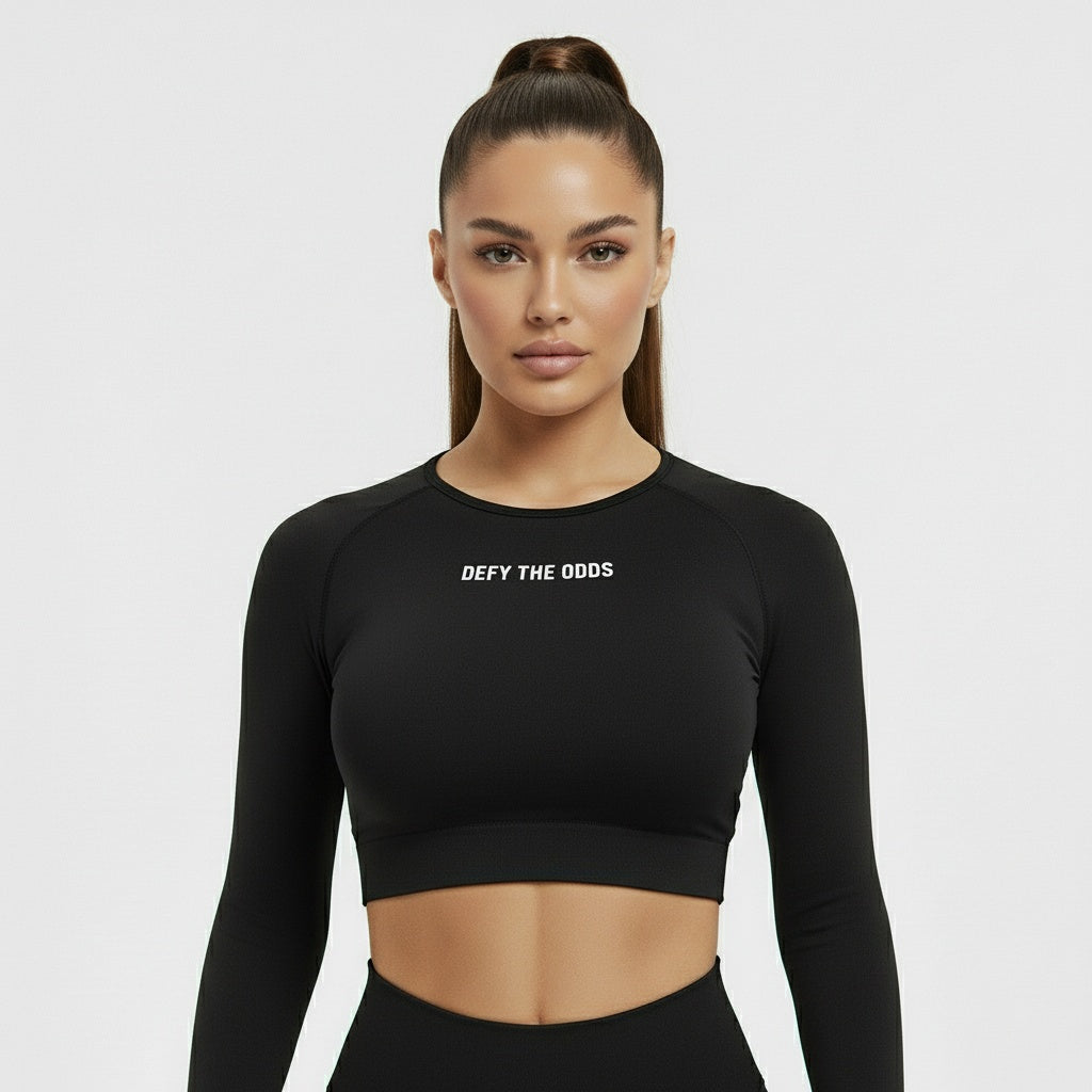 DEFY Black Longsleeve Top