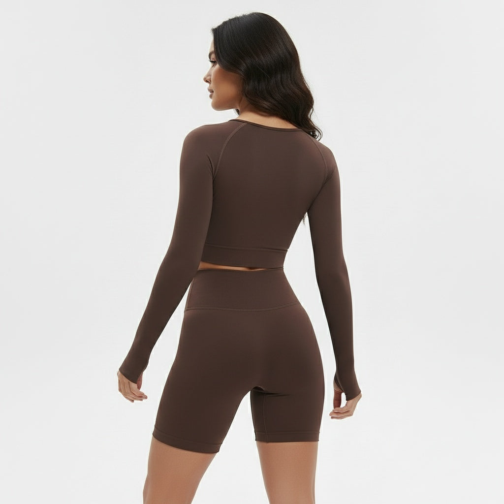 DEFY Brown Longsleeve Co-ord Set