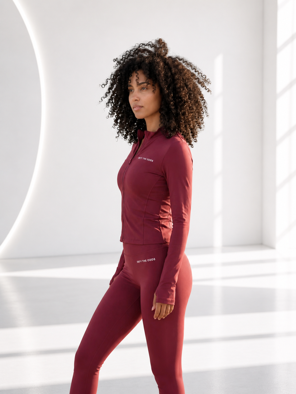 DEFY Burgundy Wine Zipper Vest