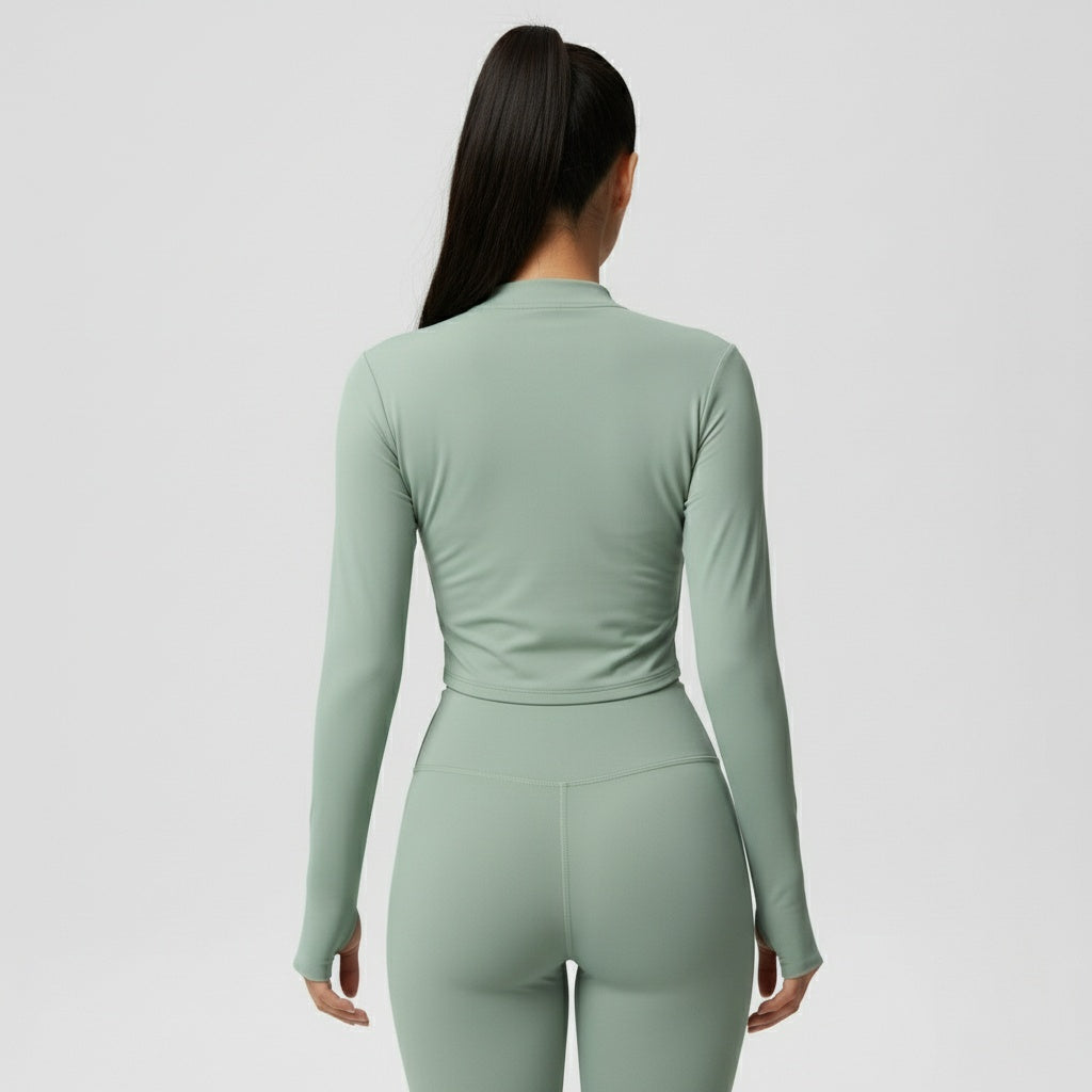 DEFY Sage Long Zipper Vest Co-ord Set