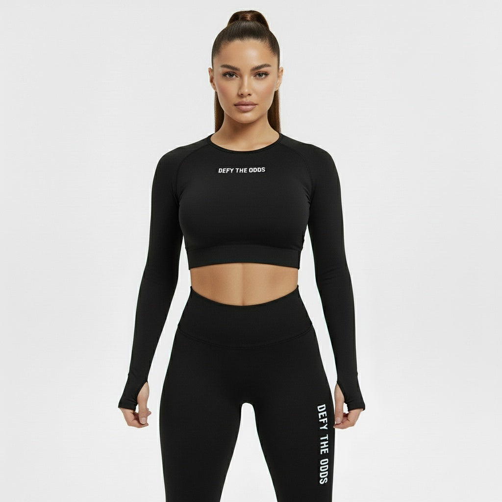 DEFY Black Long Co-ord Set