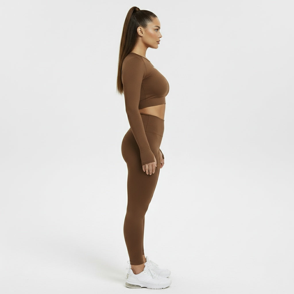 DEFY Brown Long Co-ord Set