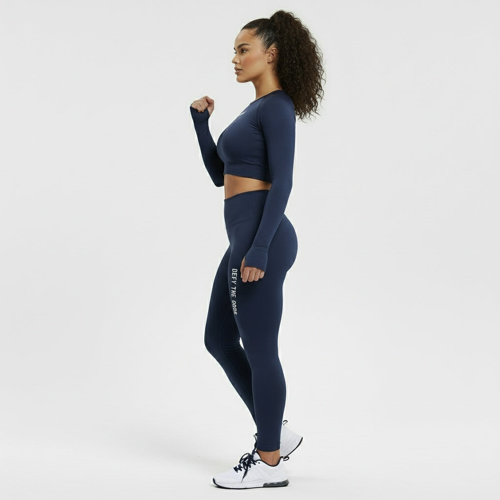 DEFY Dark Blue Long Co-ord Set