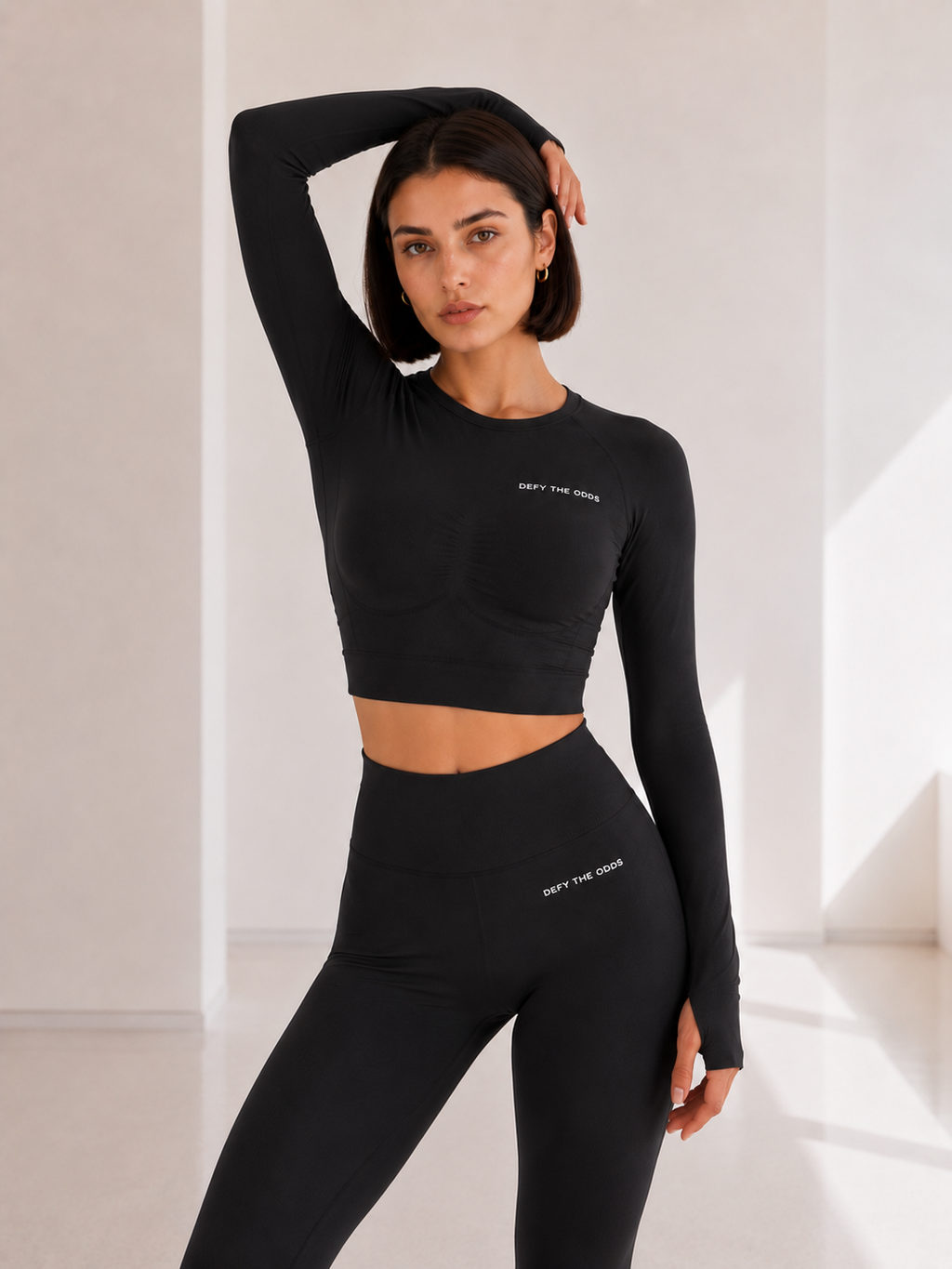 Defy Célline Long Sleeve Set • Black Phantom