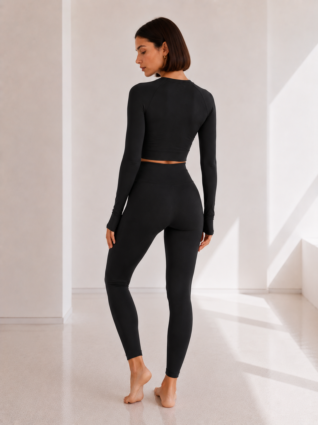 Defy Célline Long Sleeve Set • Black Phantom