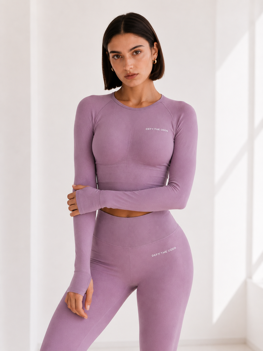 Defy Célline Long Sleeve Set • Lavender Haze
