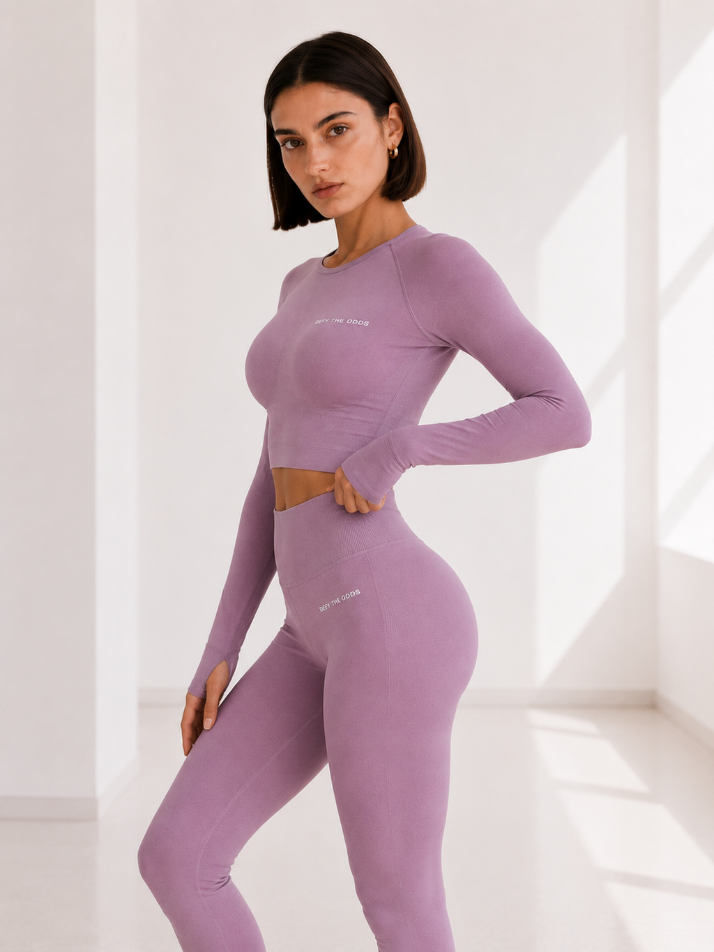 Defy Célline Long Sleeve Set • Lavender Haze