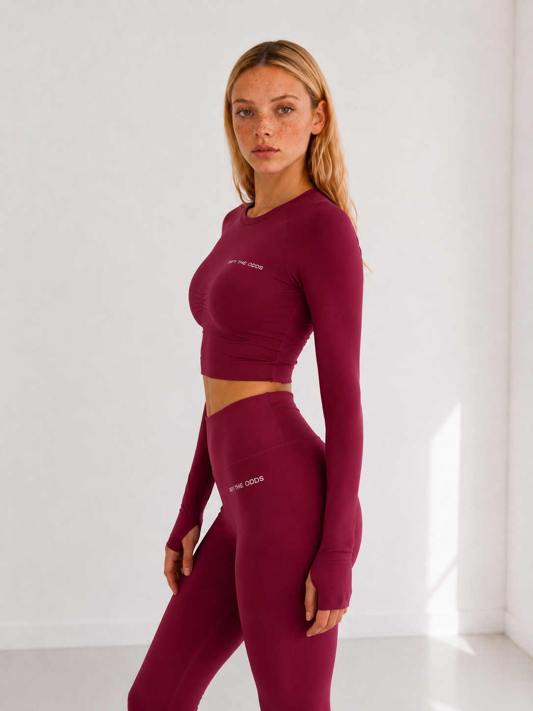Defy Célline Long Sleeve Set • Velvet Rouge