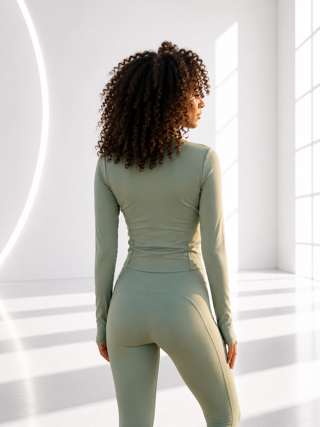 DEFY Sage Green Zipper Vest