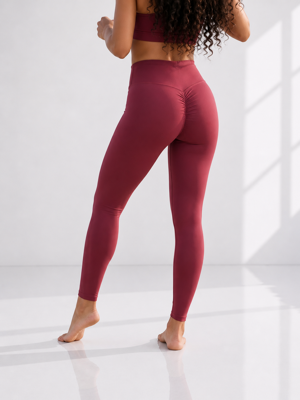 DEFY Burgundy Wine Seamless Leggings
