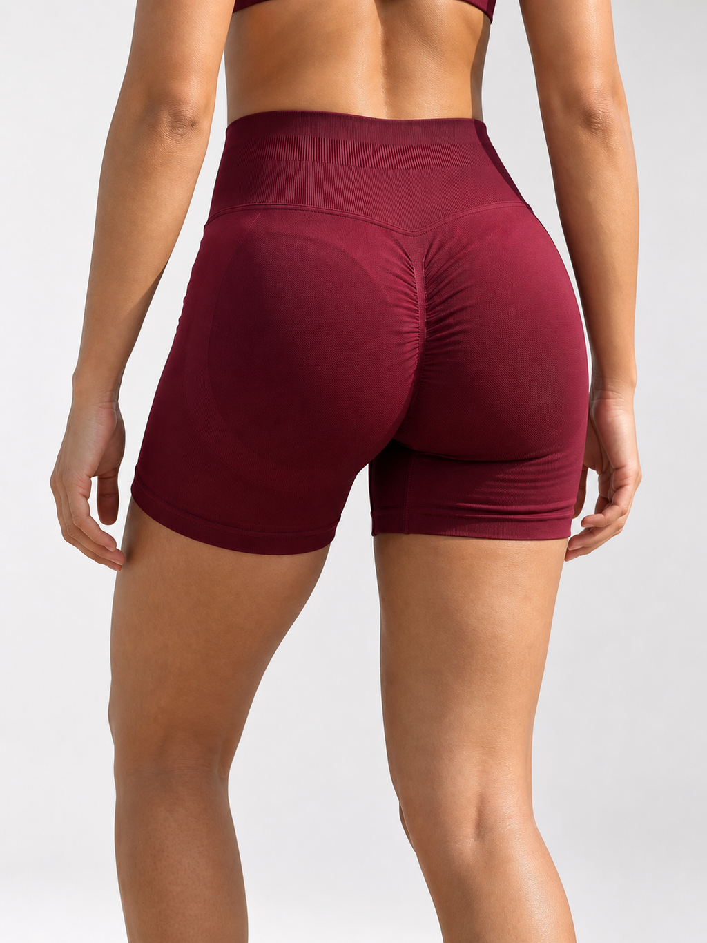 Defy Elara Scrunch Shorts • Velvet Rouge