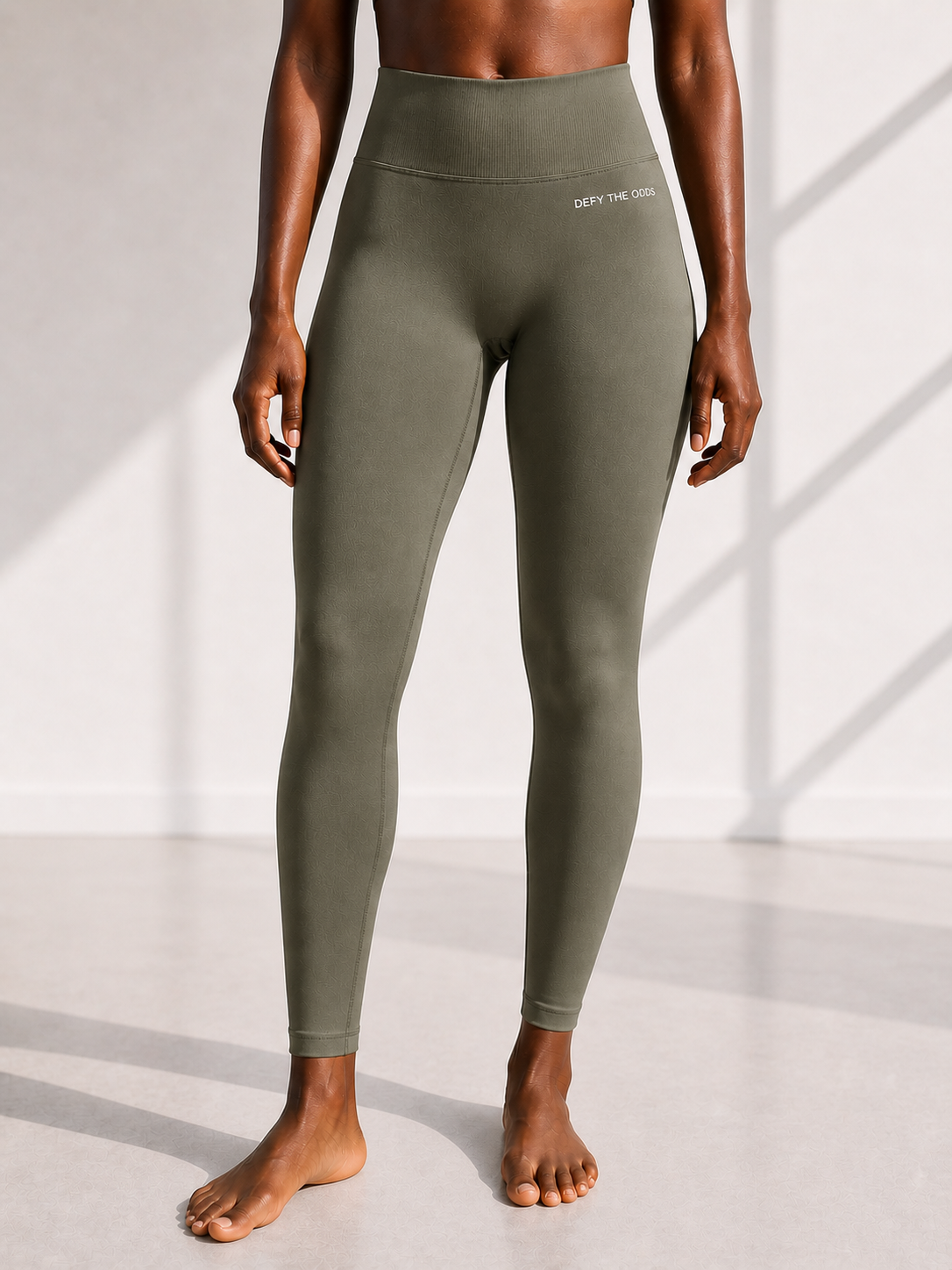 DEFY Green Safari Scrunch Leggings