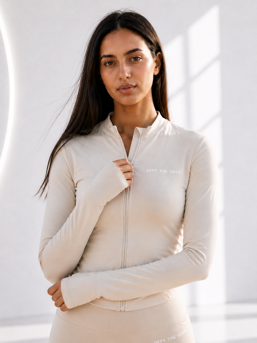 DEFY Cream Cake Zipper Vest