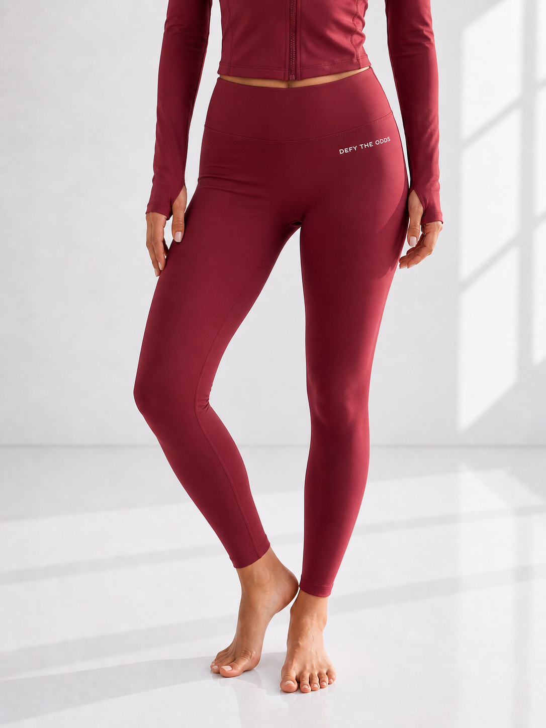 DEFY Burgundy Wine Seamless Leggings